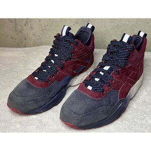 PUMA R698 Mid x Ronnie Fieg Sakura 2015 KITH Size 7 Sneakers Shoes Burgundy Blue